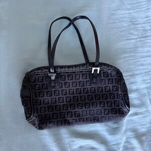 Black Vintage Fendi Monogram Bag